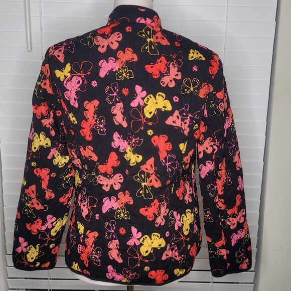 Art To Wear Wearable‎ Art Butterflies Quilted Artsy Fairycore Jacket Size Medium - Picture 2 of 6